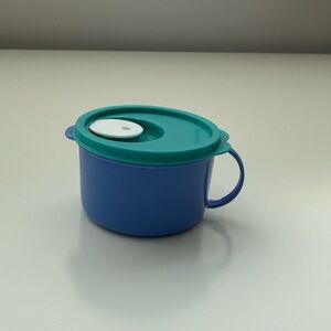 Tupperware Miniature Blue and Teal soup mug keychain/ornamnet